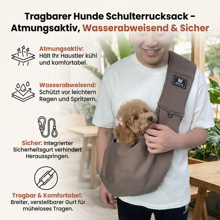 Vattenavvisande hundväska i slitstarkt material för alla väder. Säker hundtransport som håller husdjuret torrt.