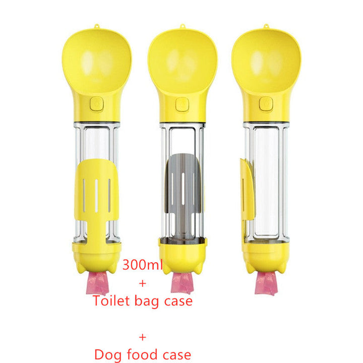 Ett komplett paket för din hund: vattenflaska, matskål & påshållare för alla tillfällen.