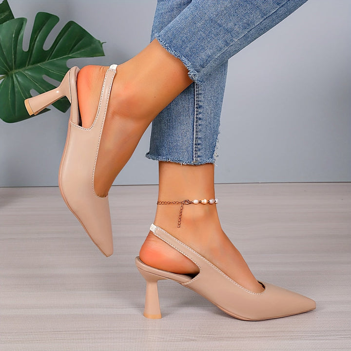 Festskor i modell slingback med smal klack och stilren design