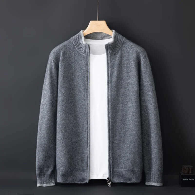 Herr Zip-Up Jacka i Premium - Lyxig Värme och Stil
