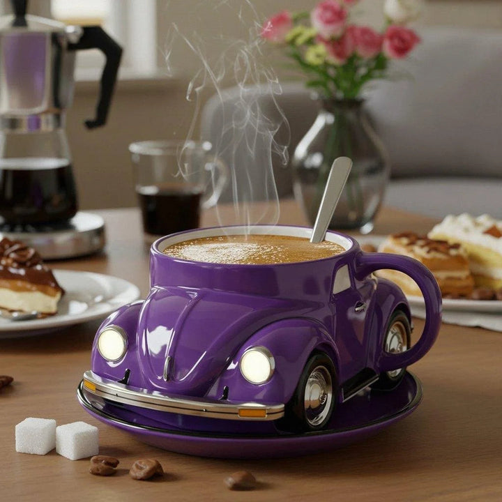 Stilren kaffemugg i keramik perfekt som present till bilentusiasten