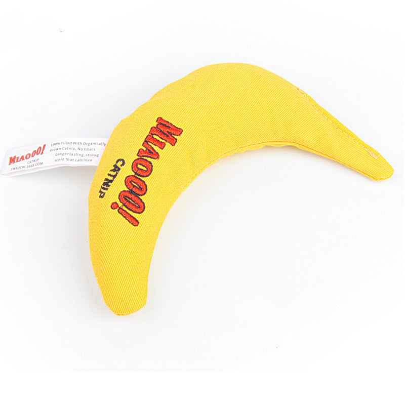 Ekologisk kattmynta-bananleksak för katter. En stimulerande och rolig leksak som engagerar alla husdjur. Perfekt present.