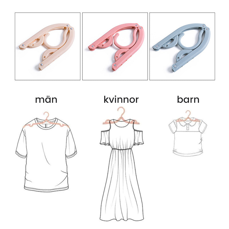 "Bärbar unisex-reshängare med skidsskydd, kompakt design, visas i olika färger, perfekt för resor och förvaring."
