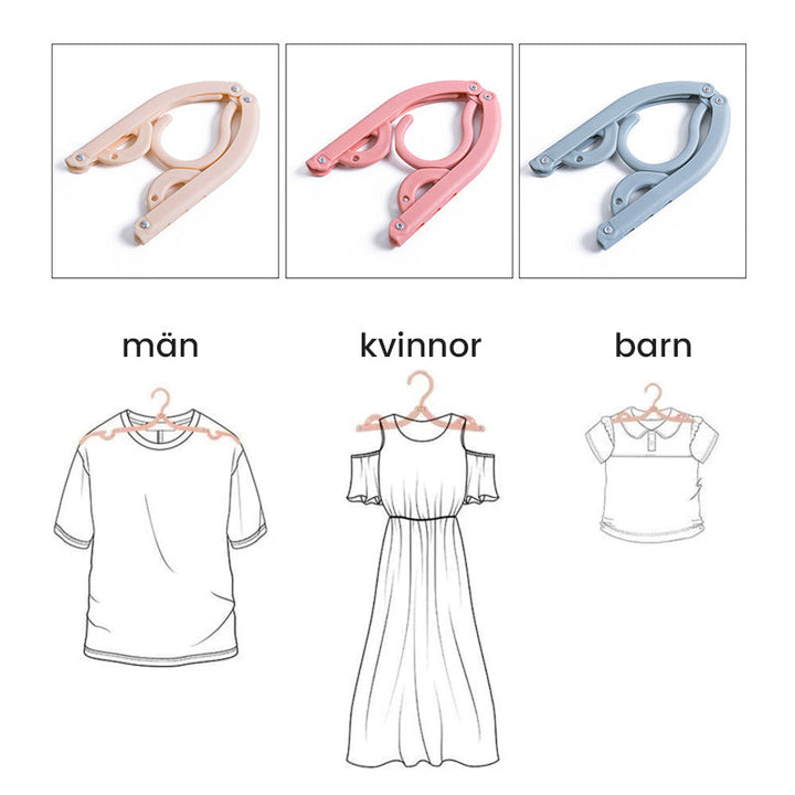 "Bärbar unisex-reshängare med skidsskydd, kompakt design, visas i olika färger, perfekt för resor och förvaring."