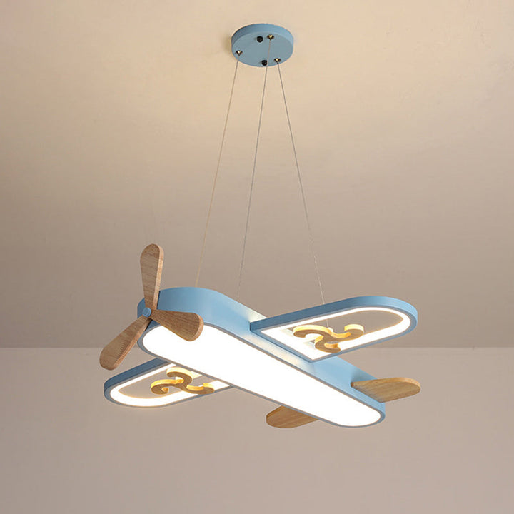 Barnlampa flygplan, 54cm LED taklampa.  Akryl, modern design.
