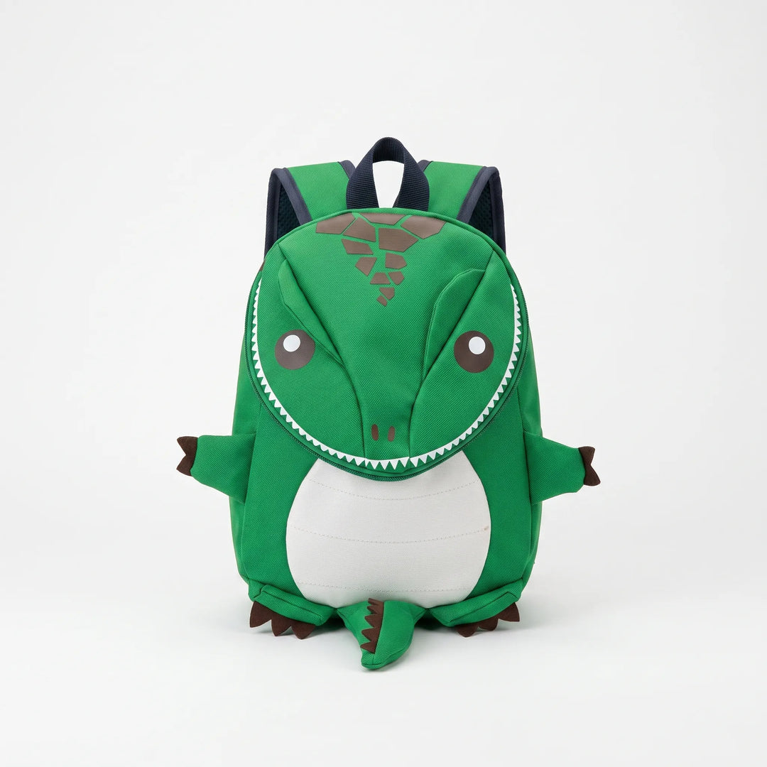 Lekfull 3D-dinosaurie ryggsäck för barn, perfekt för dagis och skola.