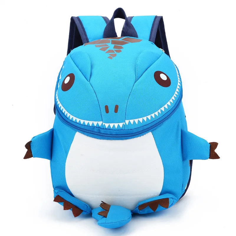 Barnryggsäck med detaljerad 3D-dinosaurie, perfekt för dagis och lekfulla utflykter.