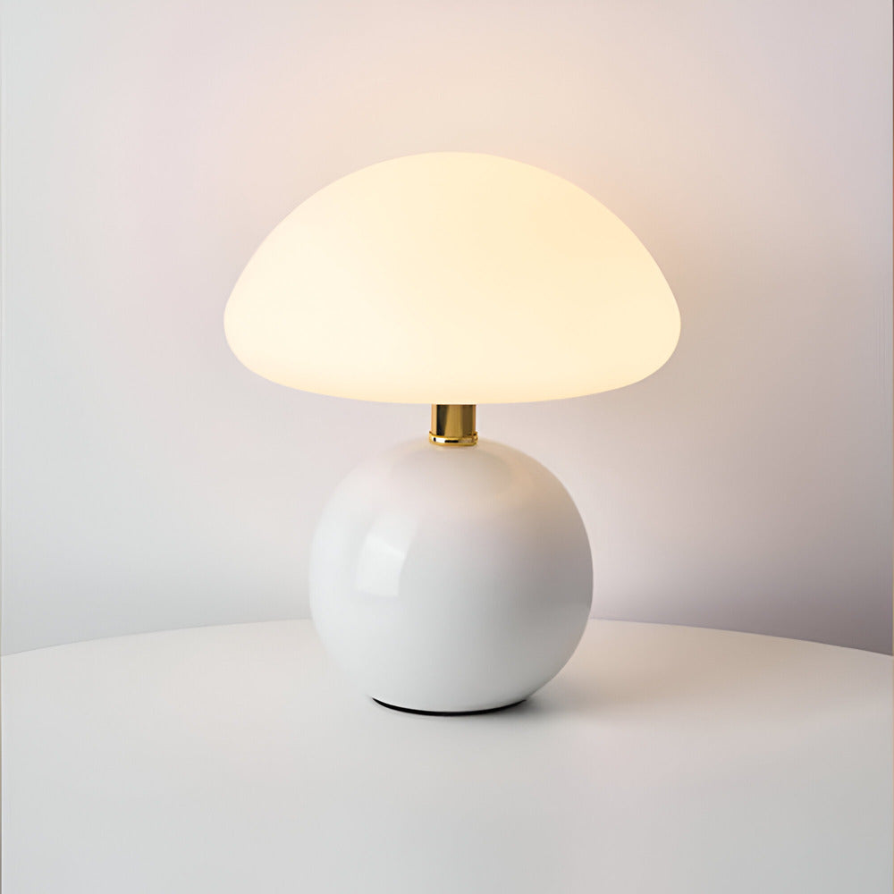 Färgglad och modern LED svamplampa, bordslampa i Bauhaus-design för att lyfta rummets estetik.