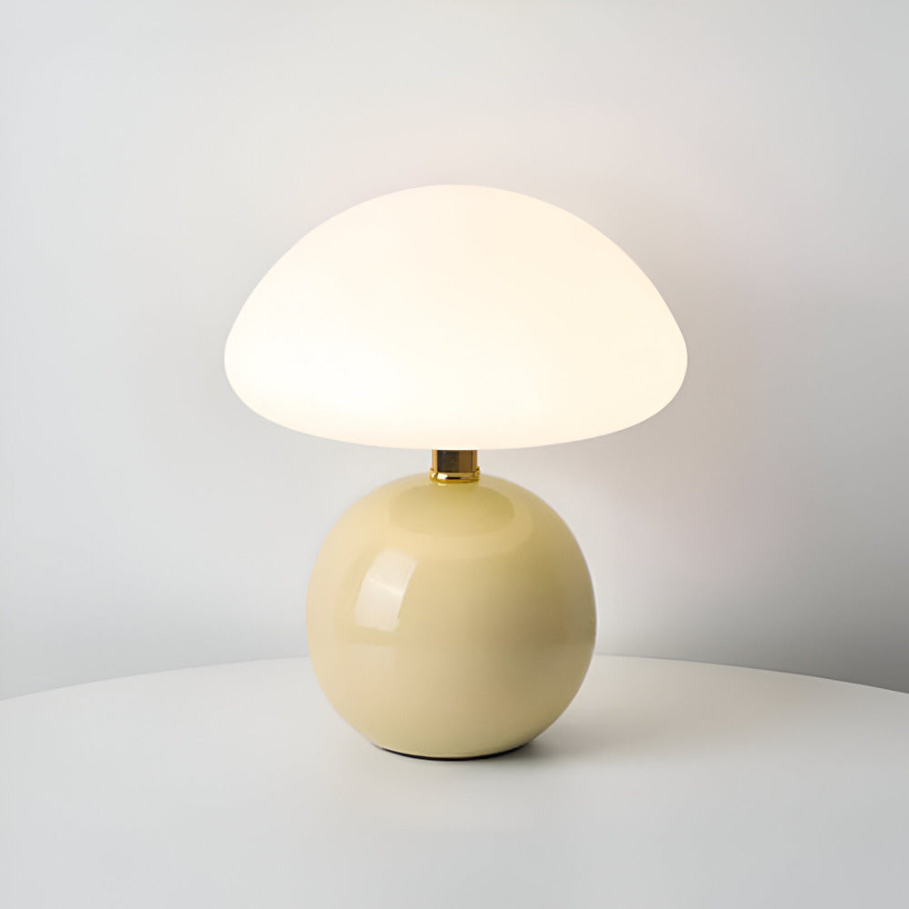 Kompakt LED svamplampa, mångsidig bordslampa med Bauhaus-inspiration som ger mjukt och behagligt ljus.