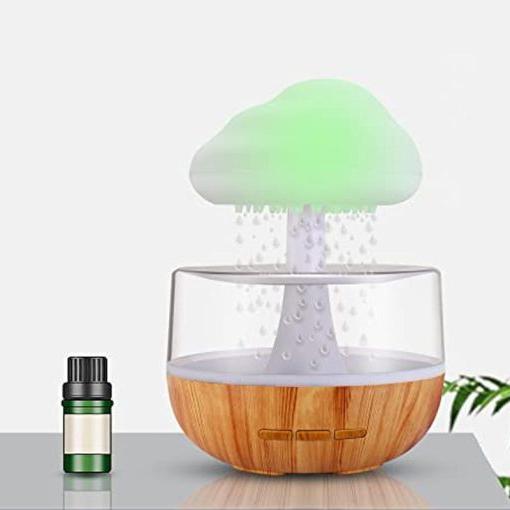 Skrivbordslampa med regnmoln och inbyggd aromaterapi samt doftdiffusor