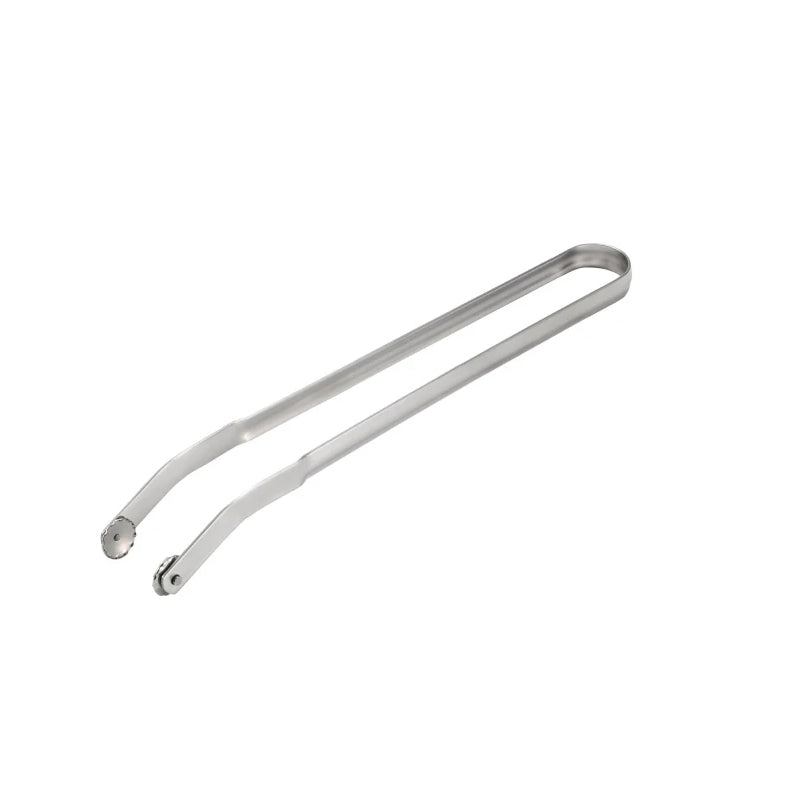 Grilltång i rostfritt stål med ergonomisk design och justerbar rörelse, perfekt för säker och effektiv grillning.