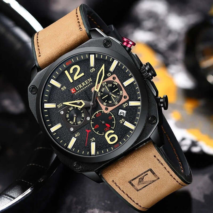 Elegant kvarts vattentät armbandsur