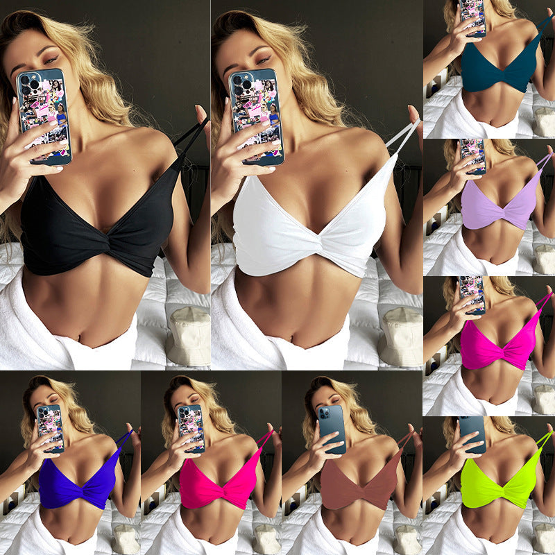 Bekväm dam croptop BH, avslappnad passform för vardagsbruk. Mjukt underkläder för optimal komfort.