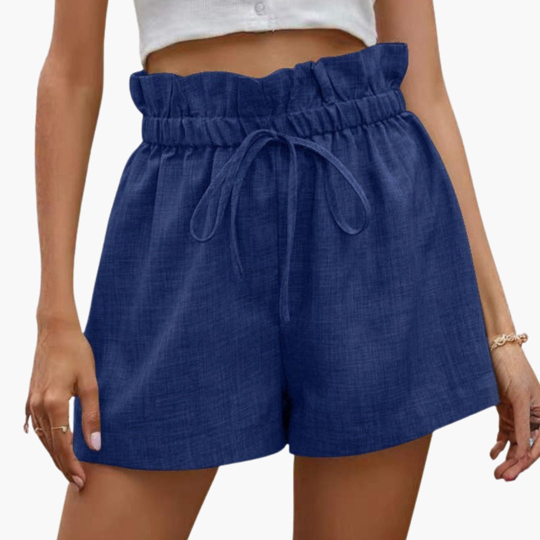 Mångsidiga damsorts med dragsko & elastisk midja. Bekväma shorts med vida ben, idealiska som sommar- & fritidsshorts.