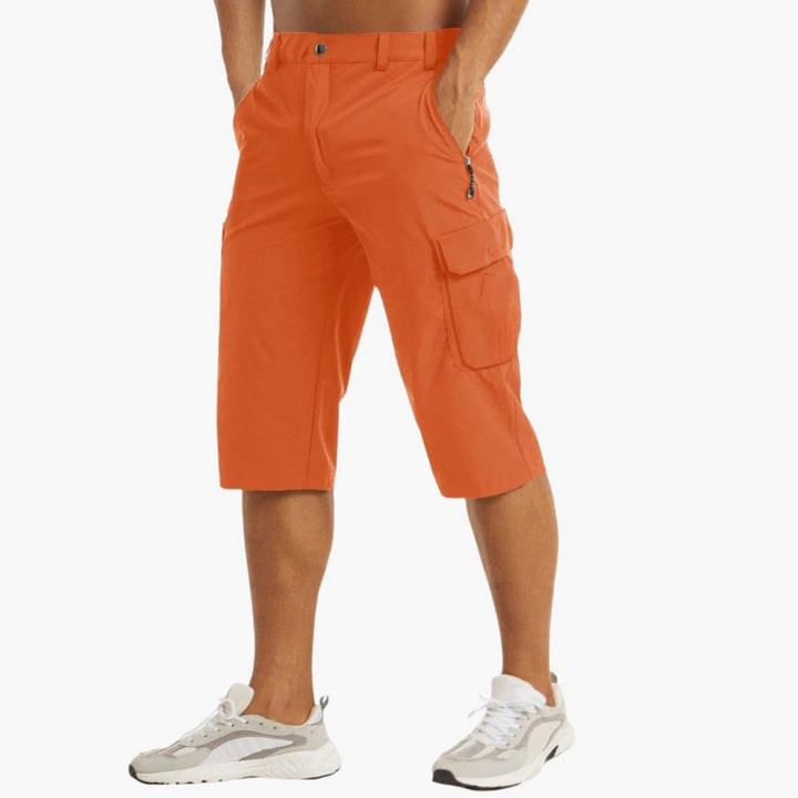 Herrarnas bekväma cargo shorts med praktiska fickor. Rakpassform, mångsidiga för sommar och fritid.