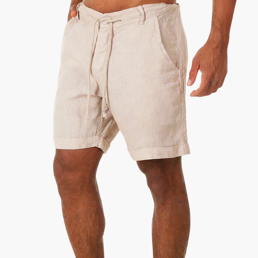 Bekväma herrshorts med dragsko, perfekta för sommar och fritid. Avslappnad passform för maximal komfort.