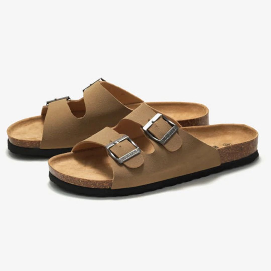 Ergonomiska unisex sandaler som stödjer foten, justerbara för optimal komfort och fotvänlighet hela sommaren.