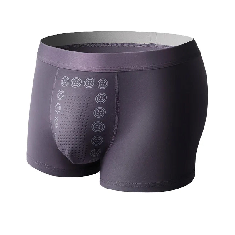 Bekväma antibakteriella boxershorts för män, grafeninfunderad bomull, svart färg, stilfull och funktionell design.