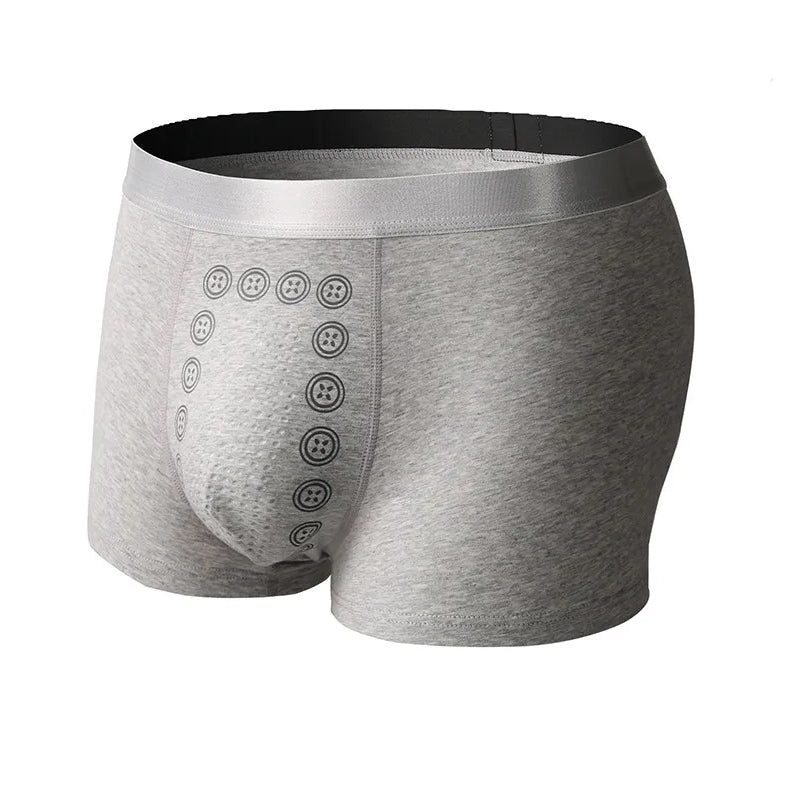 Bekväma antibakteriella boxershorts för män, grafeninfunderad bomull, svart färg, stilfull och funktionell design.