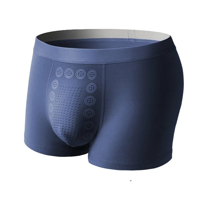 Bekväma antibakteriella boxershorts för män, grafeninfunderad bomull, svart färg, stilfull och funktionell design.