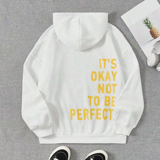 Avslappnad Billie unisex hoodie. Trendig tröja i mjukt tyg, perfekt som streetwear och bekväma vardagskläder.