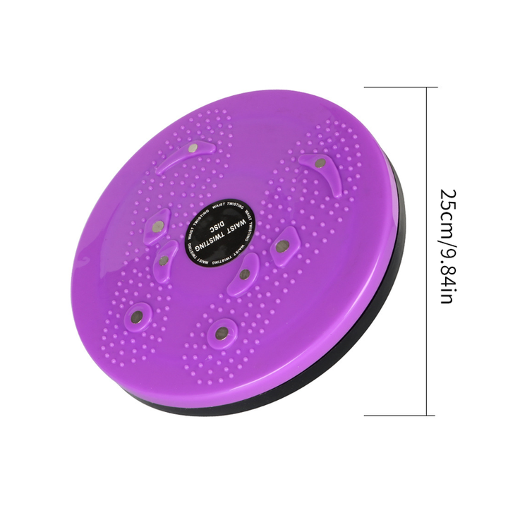 "Blå magnetisk midjetwist bräda för fitness, unisex design, förbättrar core träning och ger massage med magnetisk vridning."