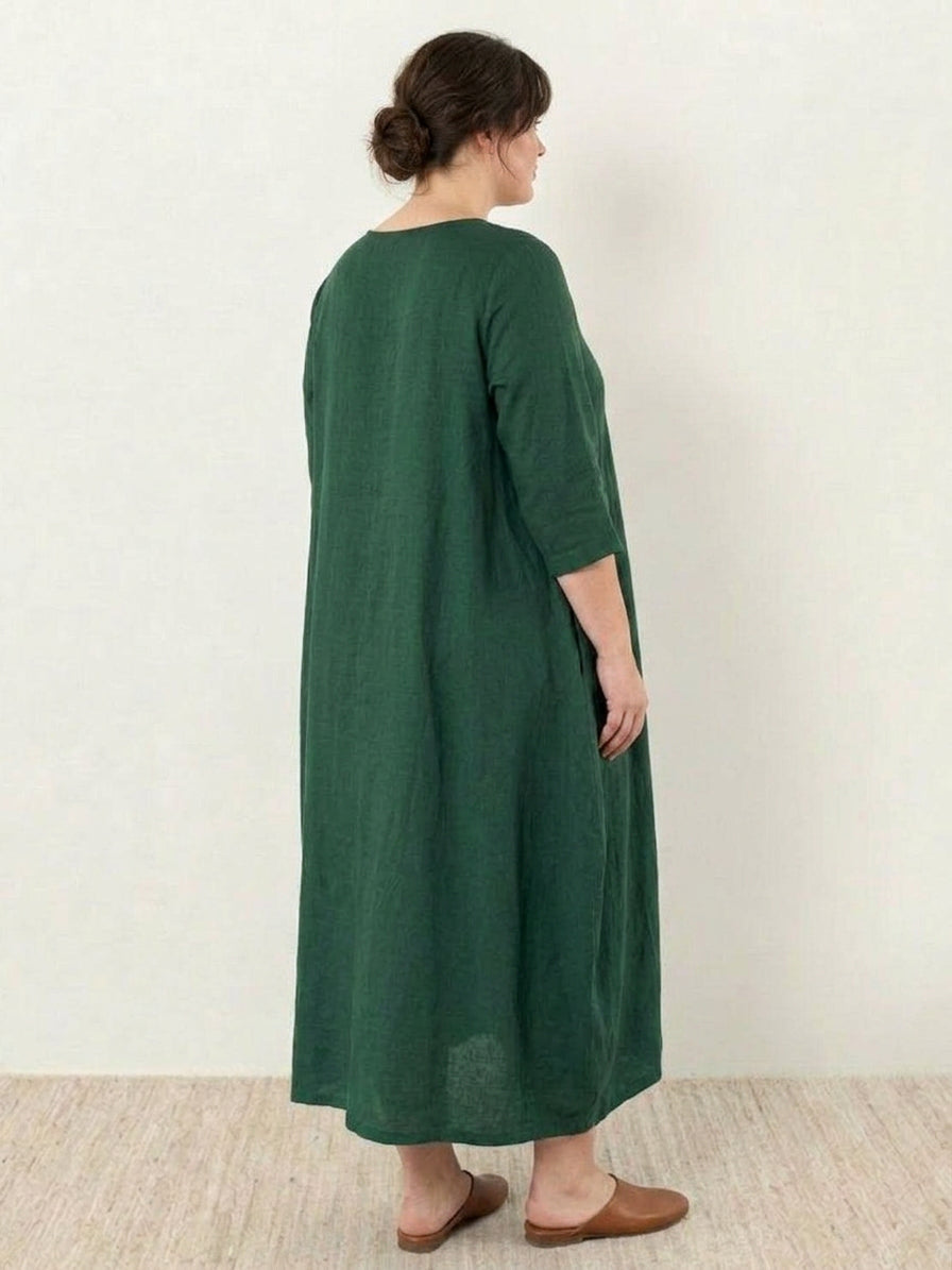 Bekväm vardagsklänning i lång modell för damer