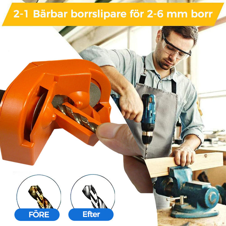 "Borrslipare med rostfri axel och diamantskiva för metall, plast och glasfiber, perfekt för precisionsarbete."
