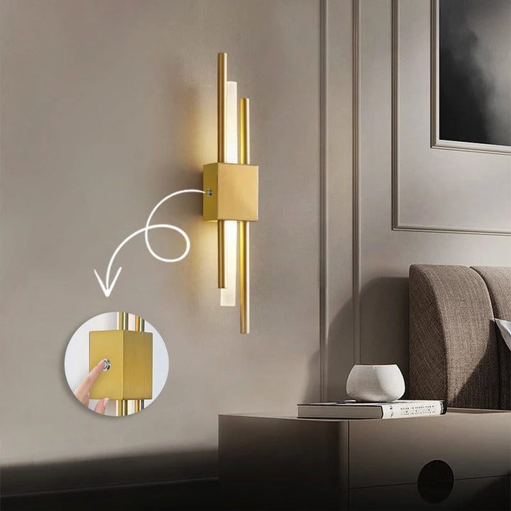 Trådlös LED-lampa som praktisk och snygg inredningsdetalj i sovrummet