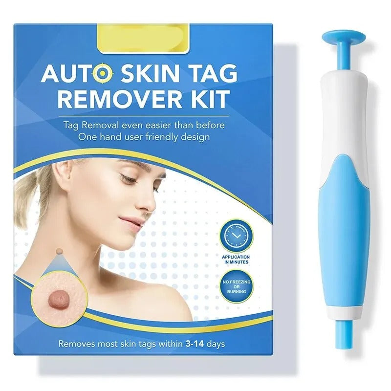 Förpackning för automatisk borttagning av hudflikar med instruktioner