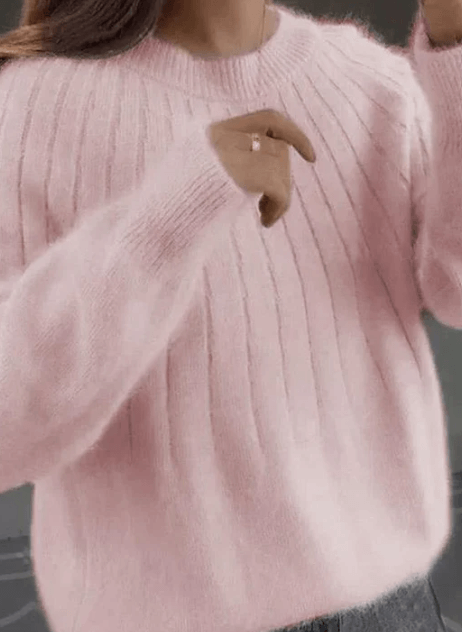 Fluffig stickad tröja – Elegant & Varm