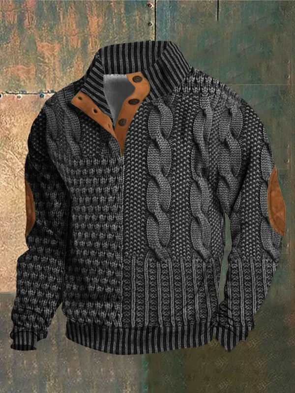 Albert mörkgrå sweatshirt för herrar med snygga detaljer