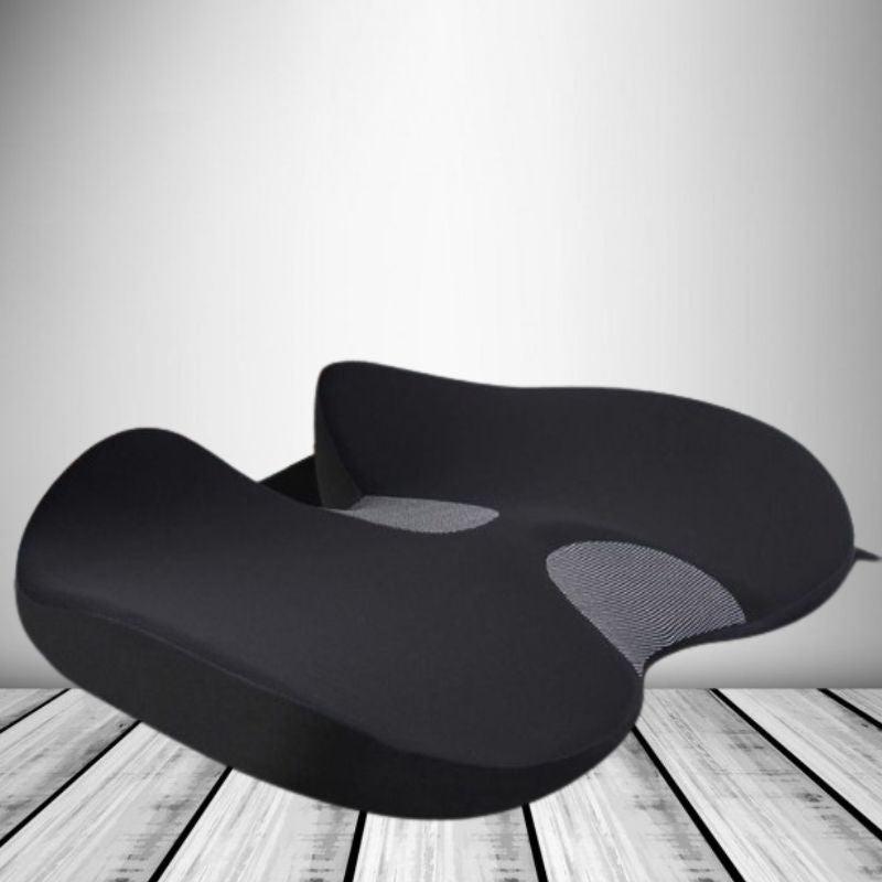 Svart ergonomisk bilsitskudde för bil och kontor