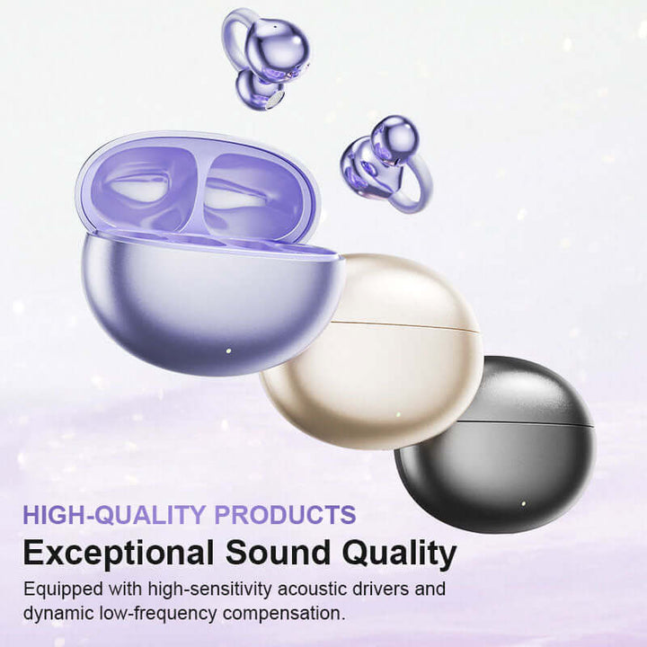 Trådlösa Bluetooth-hörlurar med öronklämma