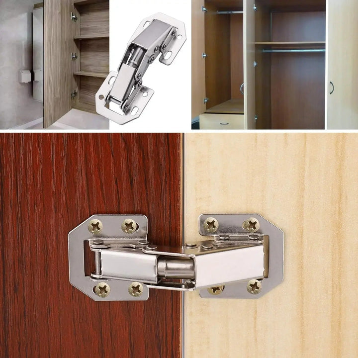 Exempel på skåpdörrshängslen installerade i skåp och garderober