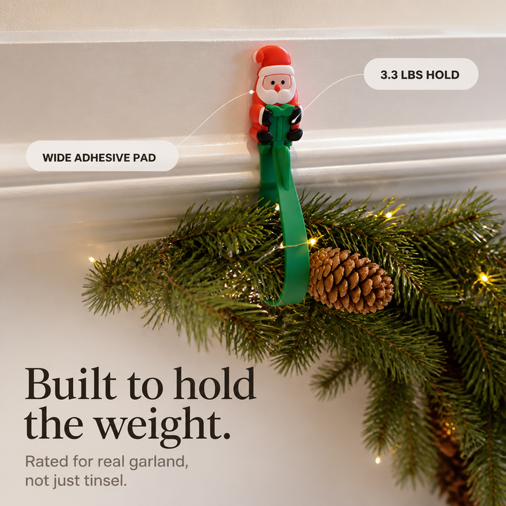 Självhäftande krok med tomte för julens alla inredningsdetaljer