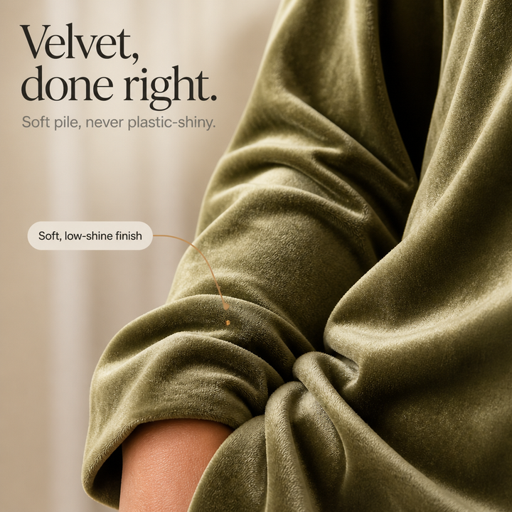 Stilren olivgrön hoodie för kvinnor visad bakifrån