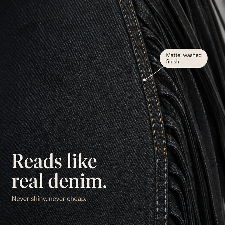 Bakfickor och passform på utsvängda damjeans