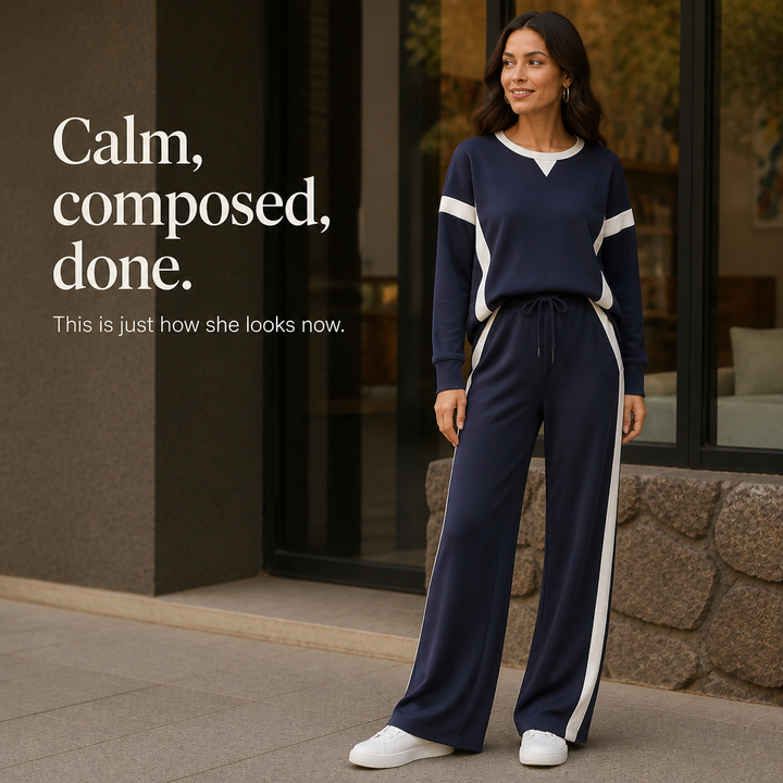 Mjukt damset i loungewear stil med snygga banddetaljer