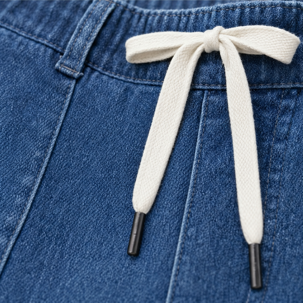 Ljusblå utility-joggers med snygga sömmar och cargofickor