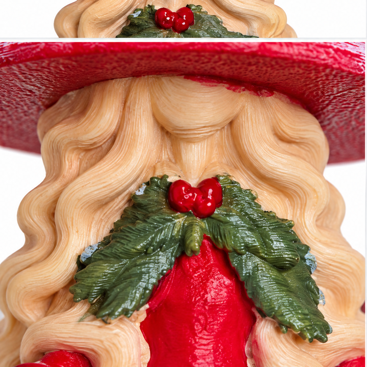 Julfigur skulptur med rustik känsla för mysig julstämning hemma