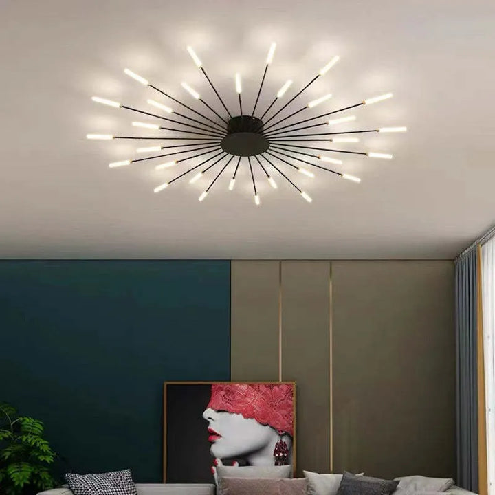 Dimbar LED-plafond som sprider ett varmt och behagligt sken i rummet