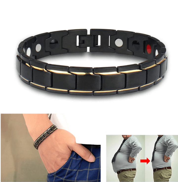Kraftfullt unisex magnetarmband CoreFlex. Tillverkat i rostfritt stål för hälsa och vital energi.