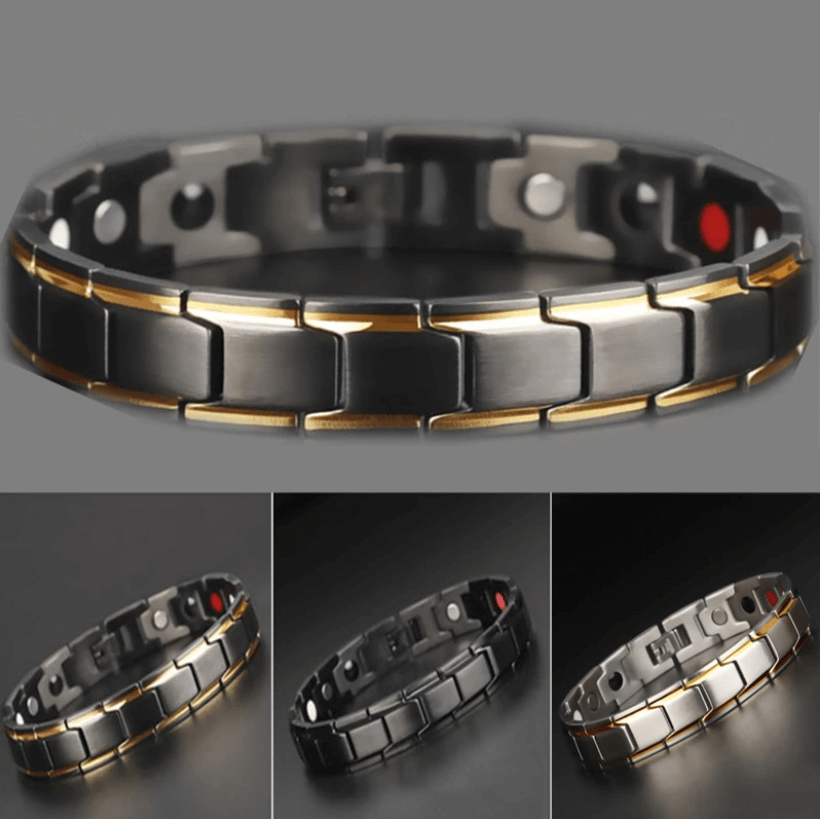 CoreFlex magnetiskt armband av rostfritt stål. Unisex design, smycke för energi & välmående.