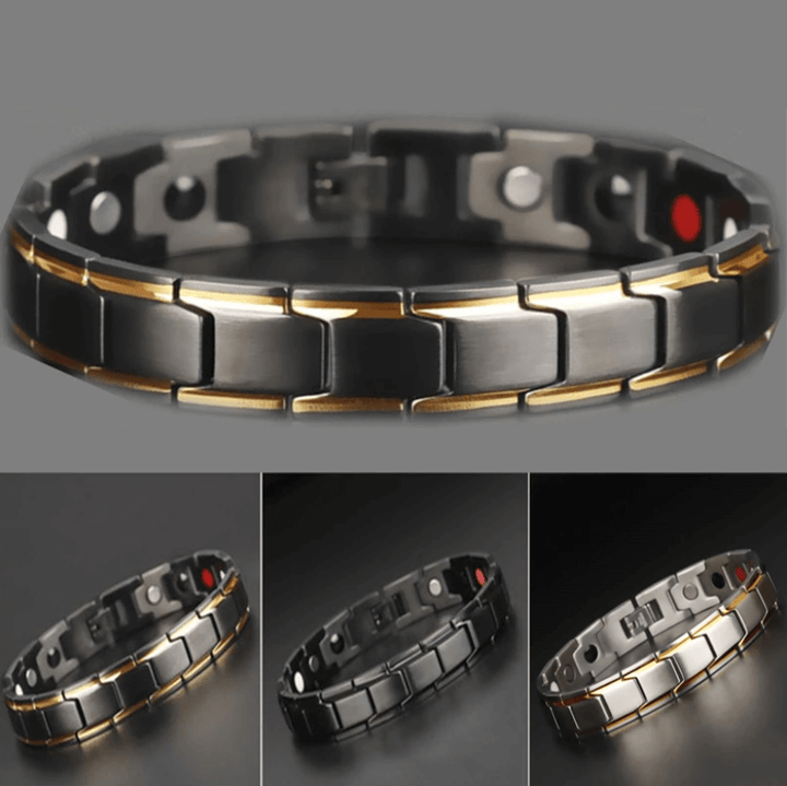CoreFlex magnetiskt armband av rostfritt stål. Unisex design, smycke för energi & välmående.