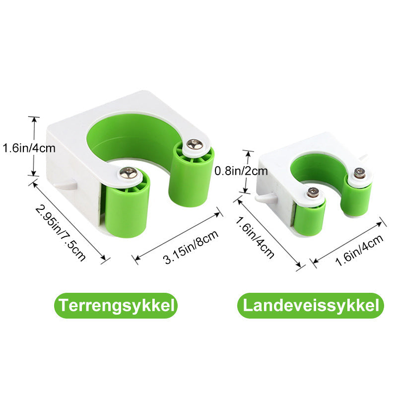 "Cykelställ för parkering av mountainbike och landsvägscykel, kompakt och elegant design, perfekt för cykelentusiaster."