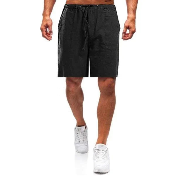 Snygga svarta herrshorts med dragsko framifrån