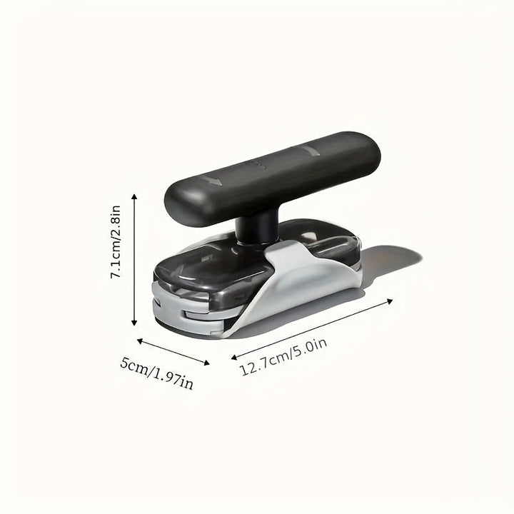 Ergonomisk burköppnare och flasköppnare i köket som visar dess smidiga funktion
