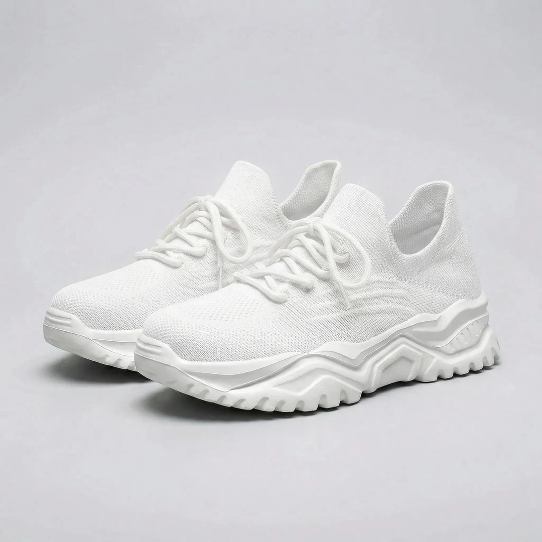 Ortopediska dam Abbey träningsskor. Platta, dämpade sneakers perfekta för promenader och vardagsbruk.