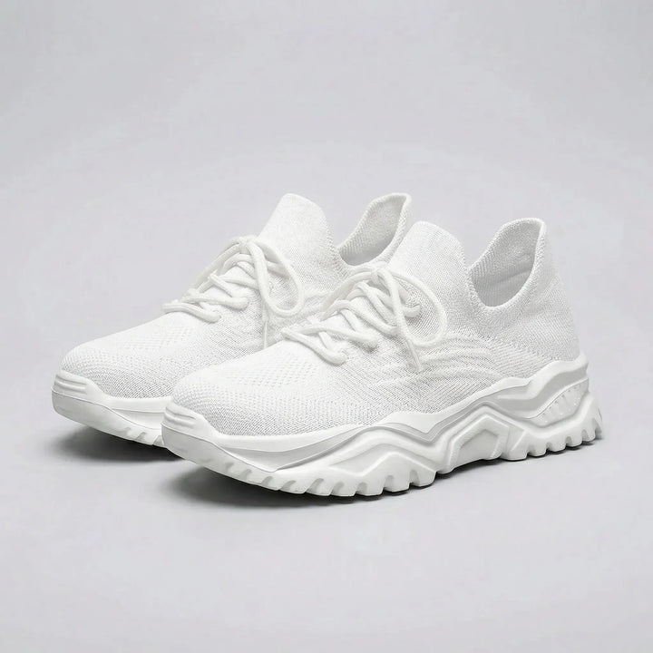 Ortopediska dam Abbey träningsskor. Platta, dämpade sneakers perfekta för promenader och vardagsbruk.